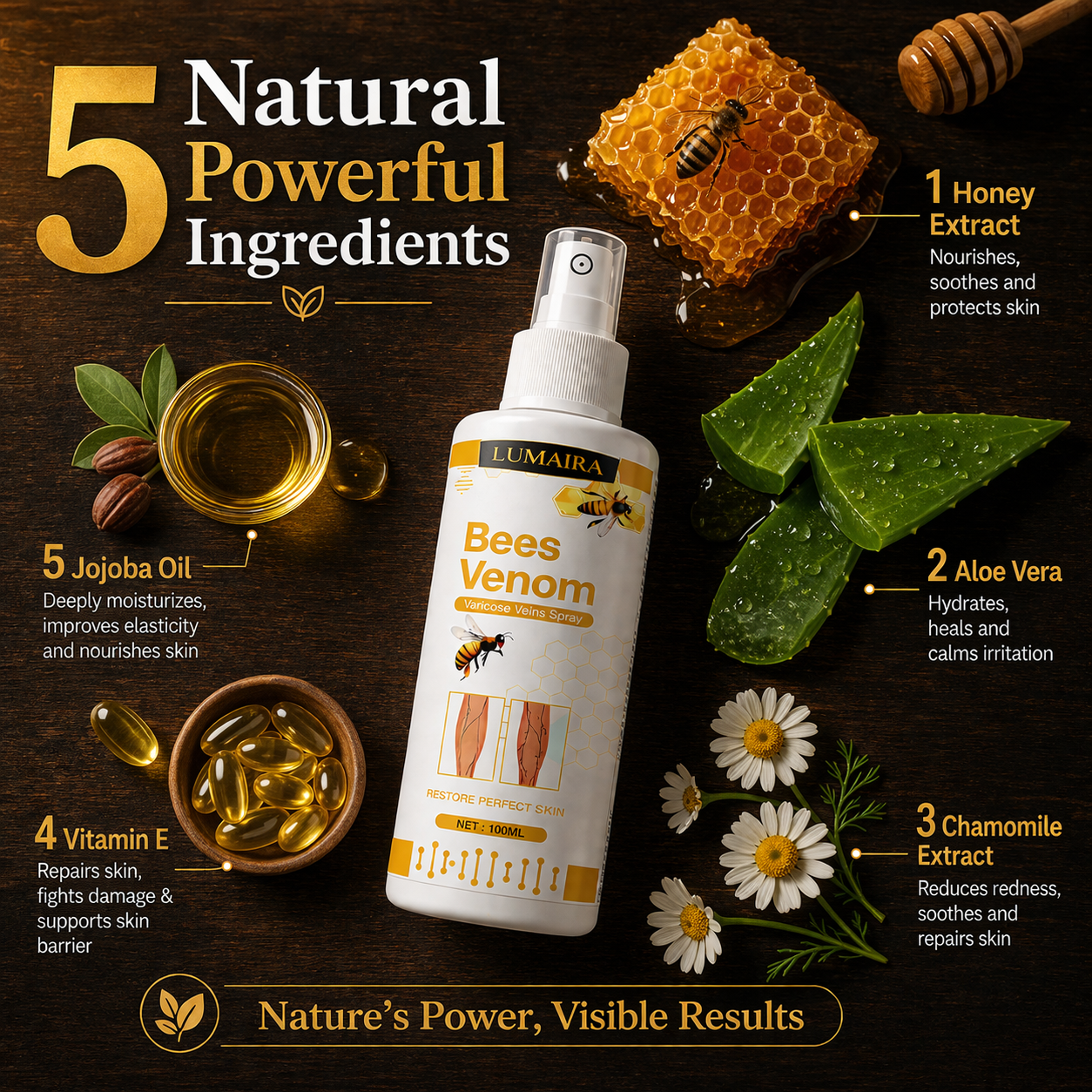 Bee Venon Varicose Veins Spray(100 ml) || BUY 1 GET 1 FREE