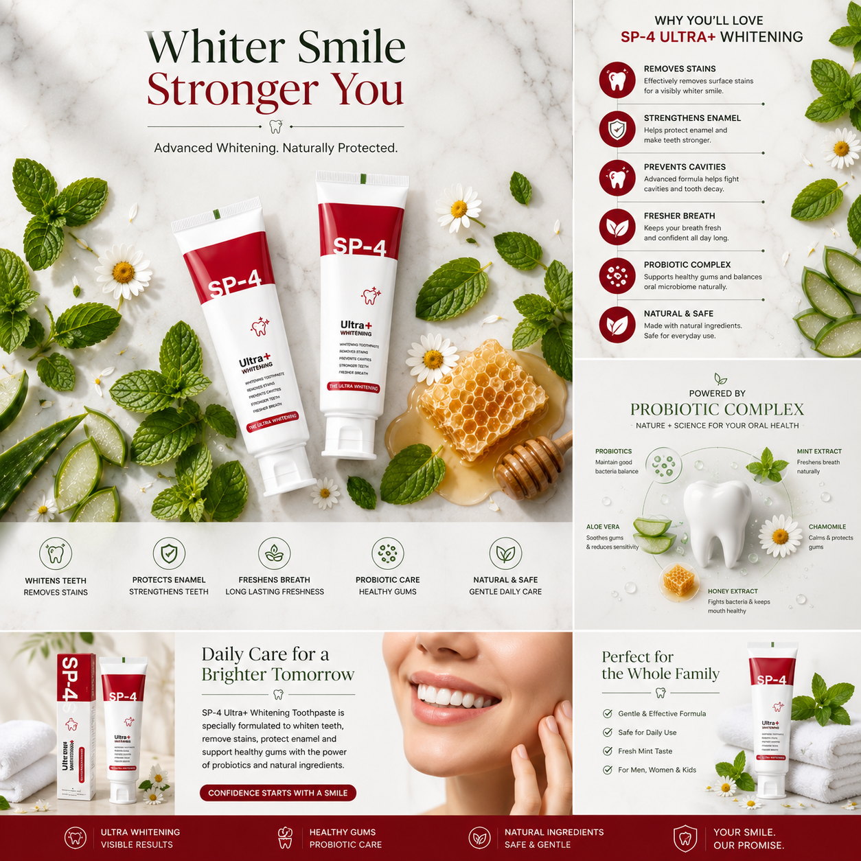 Probiotic Ultra Whitening Toothpaste || BUY 1 GET 1 FREE